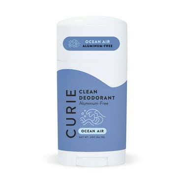 Curie Natural Deodorant Stick, Ocean Air, for Men and Women, Aluminum-Free, 2 oz
