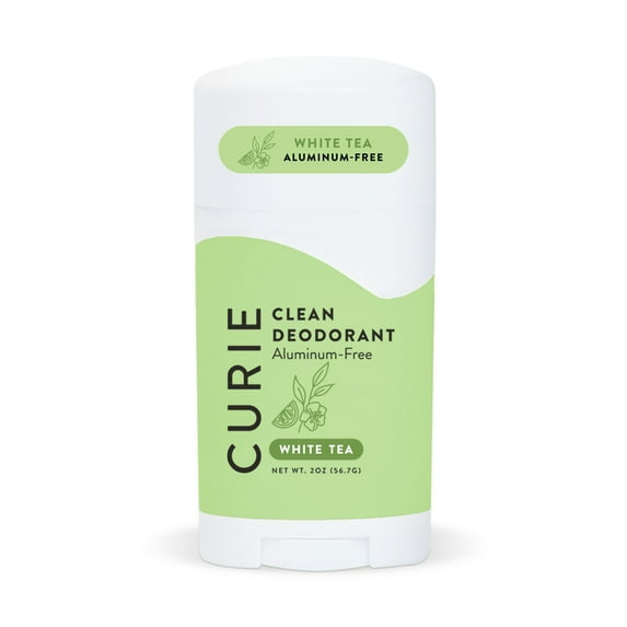 Curie Natural Deodorant Stick, White Tea, Aluminum-Free, for Men and Women, 2 oz