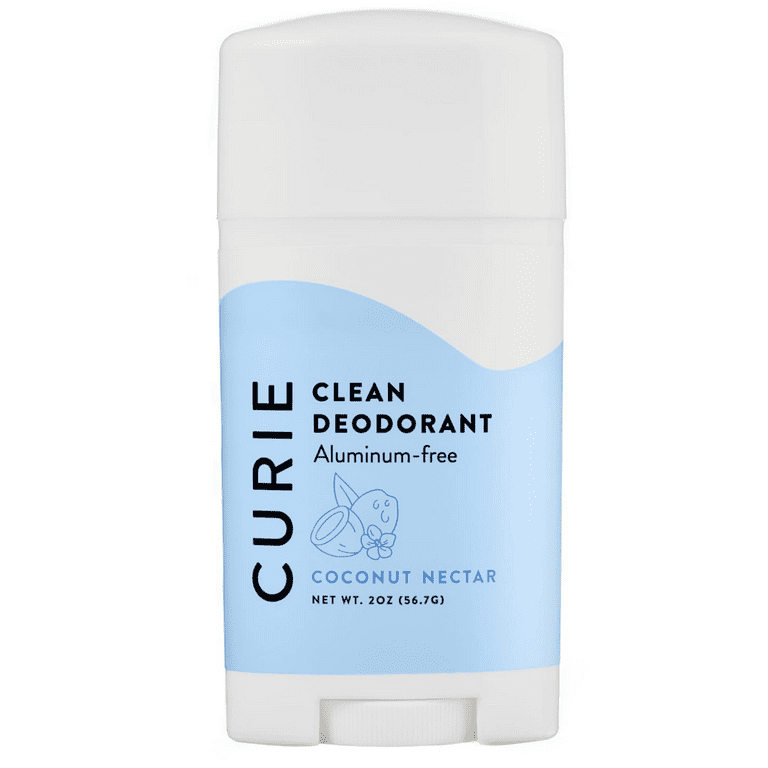 Curie Natural Deodorant Stick, Coconut Nectar, Aluminum-Free, for 