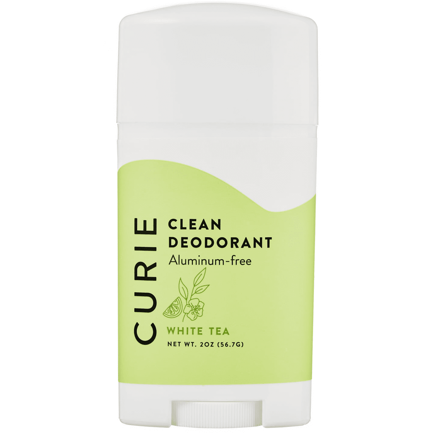 Curie Natural Deodorant Stick, White Tea, AluminumFree, for Men and