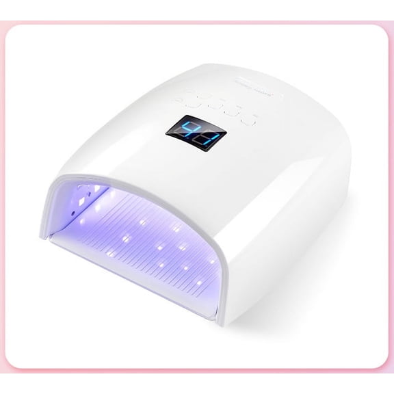 +Curing Lamps Manicure Phototherapy Machine Uv Light for Nails Rechargeable Nail Lamp 66w Uv Led Lamp Automatic Sensor (Color :White+White light)