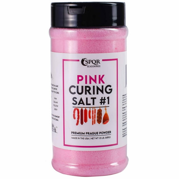Curing Salt No.1. Quick Cure Premium Prague Powder XL 1.5 Pound Bottle by SPQR Seasonings
