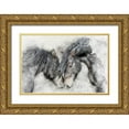 thumbnail image 1 of Curinga, Kim 14x11 Gold Ornate Wood Framed with Double Matting Museum Art Print Titled - Equine Friendship, 1 of 4