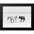 thumbnail image 1 of Curinga, Kim 14x12 Black Modern Framed Museum Art Print Titled - Beach Horse Duo, 1 of 4