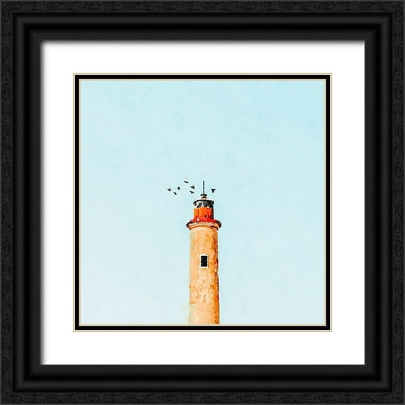 Curinga, Kim 15x15 Black Ornate Wood Framed with Double Matting Museum Art Print Titled - Tower Light