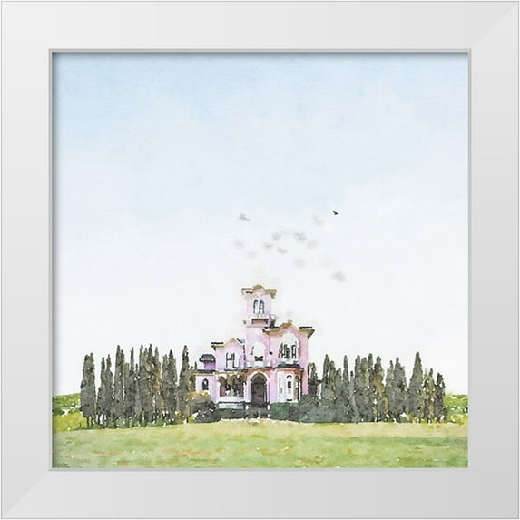 Curinga, Kim 15x15 White Modern Wood Framed Museum Art Print Titled - Mansion In the Woods