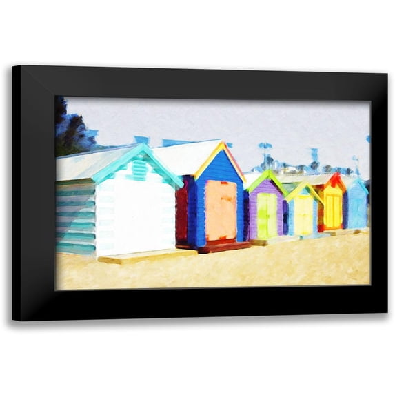 Curinga, Kim 18x13 Black Modern Framed Museum Art Print Titled - Beach Shacks