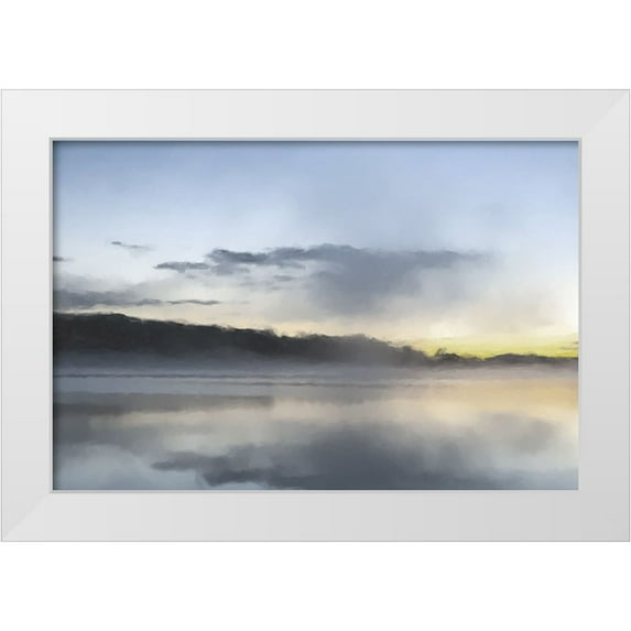 Curinga, Kim 18x13 White Modern Wood Framed Museum Art Print Titled - Sunrise Lake