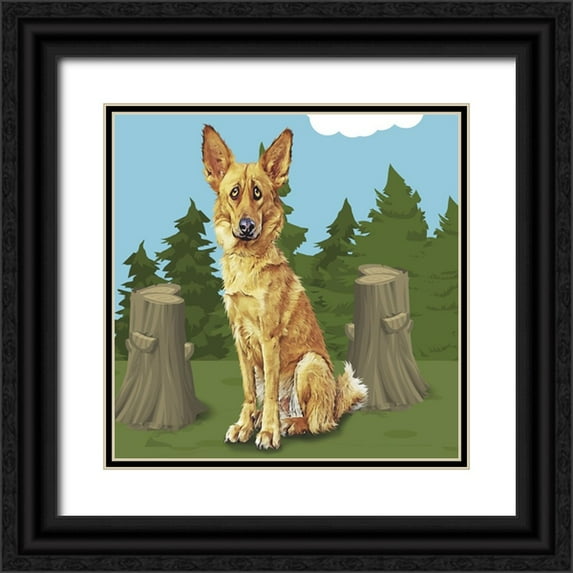 Curinga, Kim 20x20 Black Ornate Wood Framed with Double Matting Museum Art Print Titled - Gold Sheppard