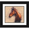 thumbnail image 1 of Curinga, Kim 30x26 Black Ornate Wood Framed with Double Matting Museum Art Print Titled - Blended Horse III, 1 of 4