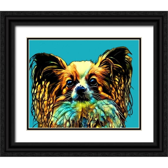 Curinga, Kim 32x26 Black Ornate Wood Framed with Double Matting Museum Art Print Titled - Pop Dog VI