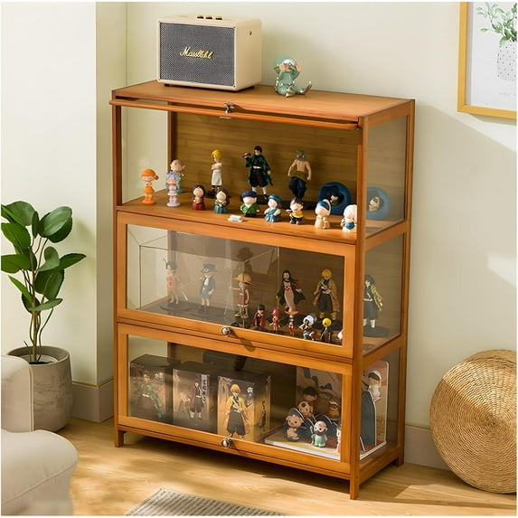 Curio Display Cabinet Small with Acrylic Doors for Collectibles ...