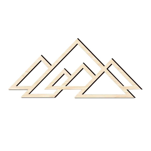 CurioCo 3D Wood Wall Decor Rustic Abstract Layered Geometric Art Large Farmhouse Wooden Sculpture for Home Living Room Entryway