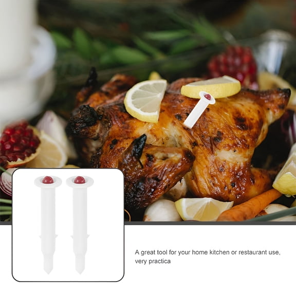 CurioCo Disposable Turkey Timer Pop-Up Meat Thermometer Single Use Precise Temperature Indicator for Oven Grill BBQ Holiday Turkey Roast Beef Chicken