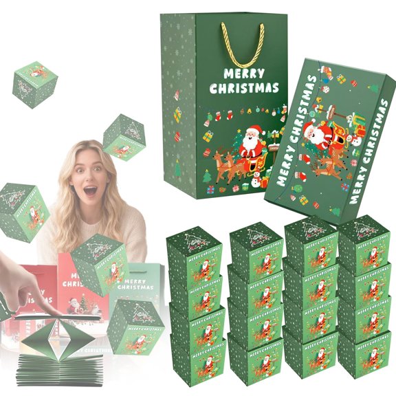 CurioCo Explosion Gift Box - DIY Surprise Folding Box for Birthday, Anniversary, Proposal & Christmas, Personalized Creative Gift Idea