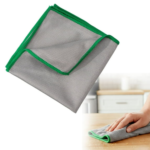CurioCo Microfiber Glass Cleaning Cloth - Streak Free Lint Free Window & Mirror Polishing Towel, Reusable Washable Multi Surface Cleaning Cloth for Home