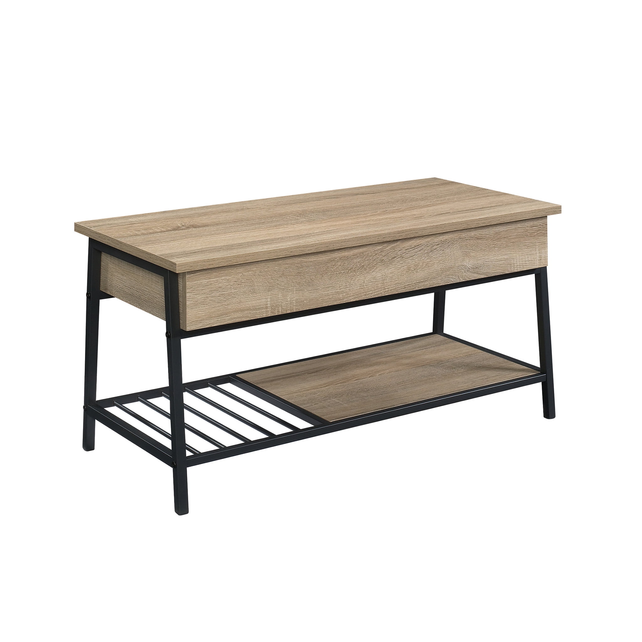 Curiod LiftTop Rectangle Coffee Table, Charter Oak Finish