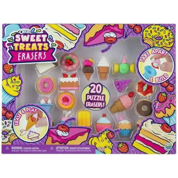 Curiosities Erasers Sweet Treats Puzzle Eraser 20-Pack
