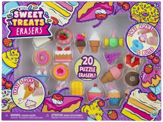 Curiosities Erasers Sweet Treats Puzzle Eraser 20-Pack