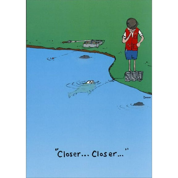 Curiosities Greeting Cards Fish Story Funny / Humorous Birthday Card