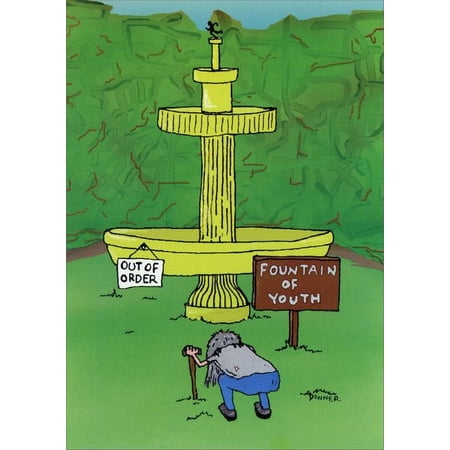 Curiosities Greeting Cards Fountain Funny / Humorous Birthday Card