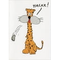 thumbnail image 1 of Curiosities Greeting Cards Fur Ball Funny / Humorous Birthday Card, 1 of 2