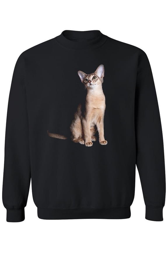 Curious Blue Abyssinian Cat Sweatshirt Men -Image by Shutterstock, Male Small