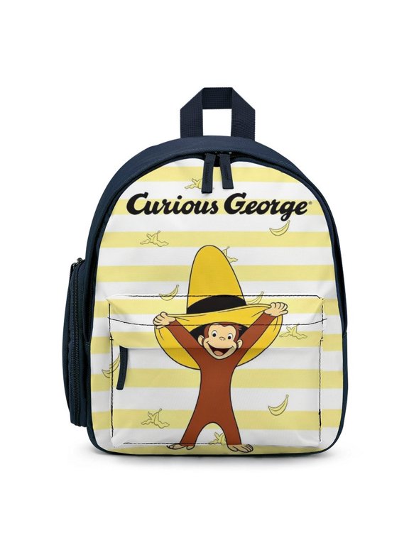 Curious Cartoon Monkey Geor-ge Backpacks Bookbag Casual Daypack Backpacks for Travel Camping Hiking