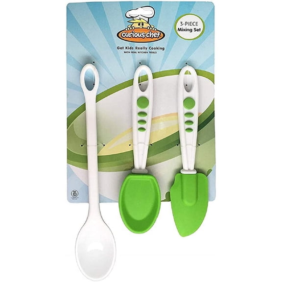 Curious Chef Children's 3-Piece Mixing Spatulal Set