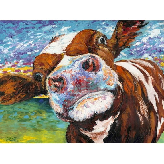 Curious Cow I, Animals Unframed Art Print Wall Art by Carolee Vitaletti Sold by Art.Com