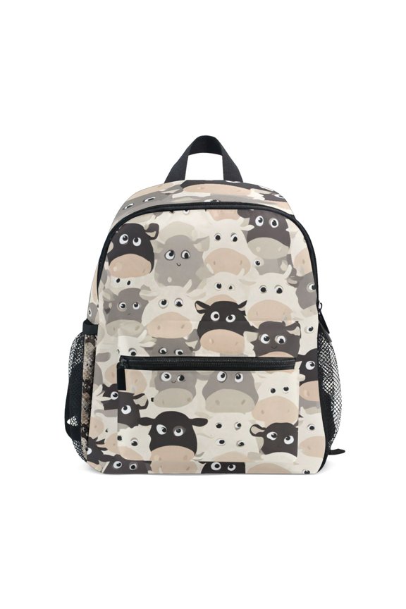 Curious Cow Mini Backpack Cute Small Backpack with Chest Strap and Whistle Ages 3-8