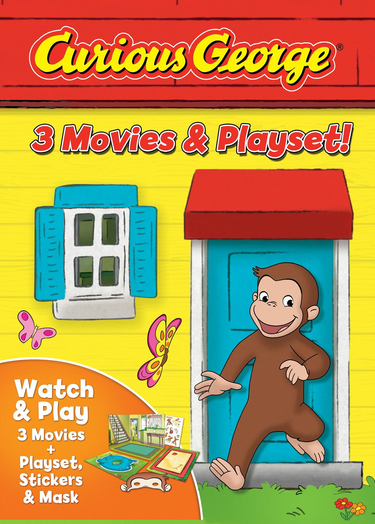 Curious George: 3 Movies & Playset [DVD] - Walmart.com