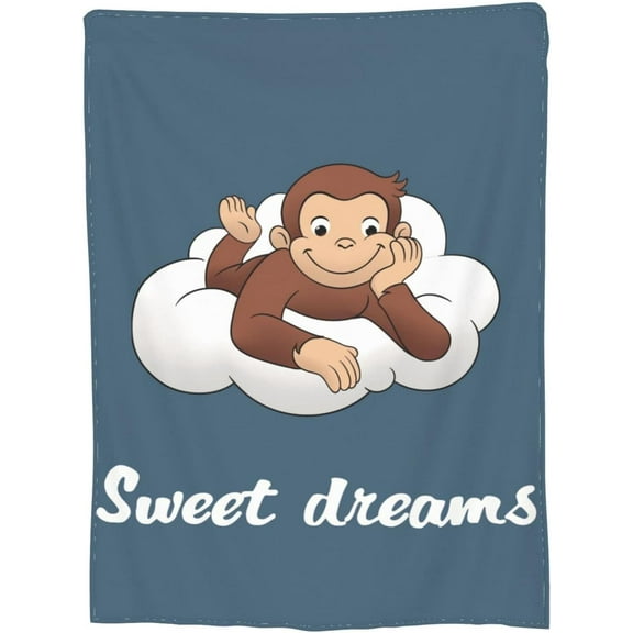 Curious George 7 Blanket Super Soft Throw Blanket Flannel Ultra-Soft Micro Fleece Blanket For Couch Bed Sofa Travelling Camping 40"x50"