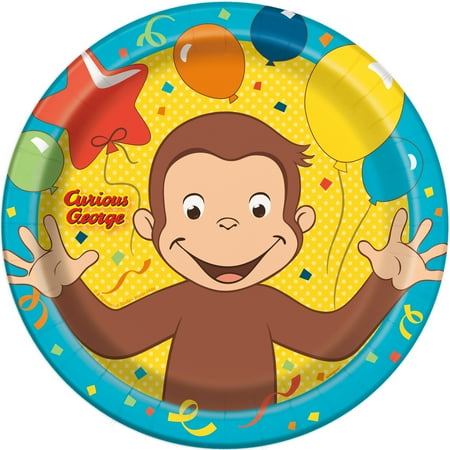 Curious George 9" Plates (8 Count)