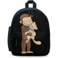 thumbnail image 1 of Curious George Anime Backpacks Canvas Backpack Cartoon Daypack Unisex Lightweight Bags for Office Travel, Black, 1 of 6