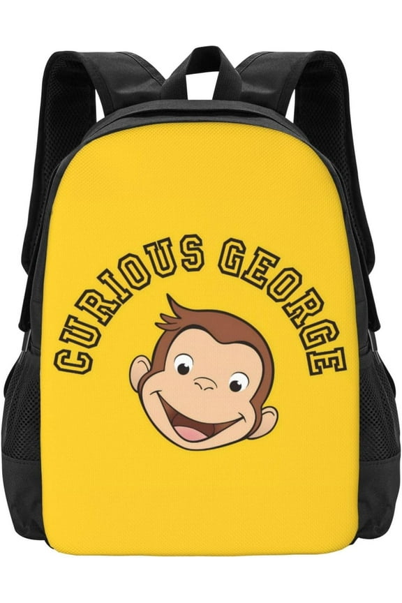 Curious George Backpack Laptop Backpack For Women 3d Printing Large Capacity Casual Daypack