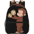 thumbnail image 1 of Curious George Backpack Lightweight School Travel Multifunctional Unisex Celebration Anime Character, 1 of 6