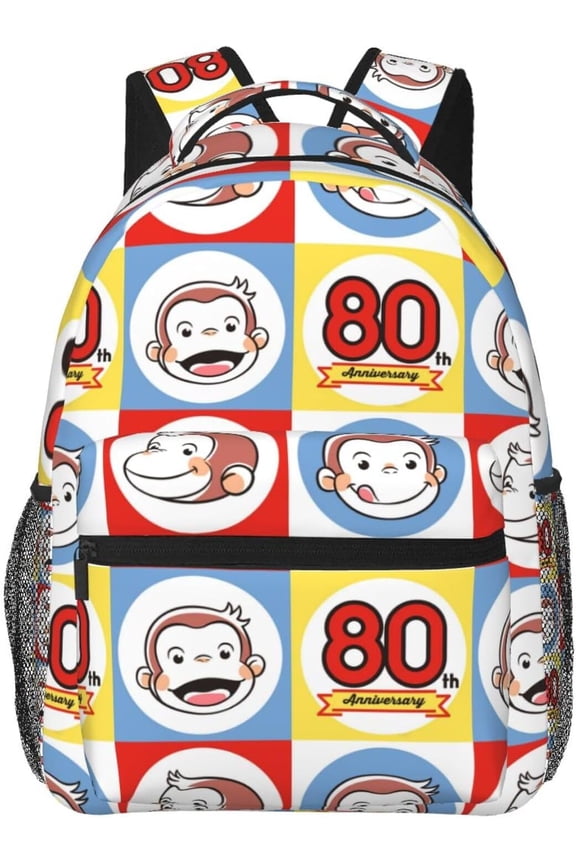 Curious George Backpack Lightweight School Travel Multifunctional Unisex Celebration Anime Character