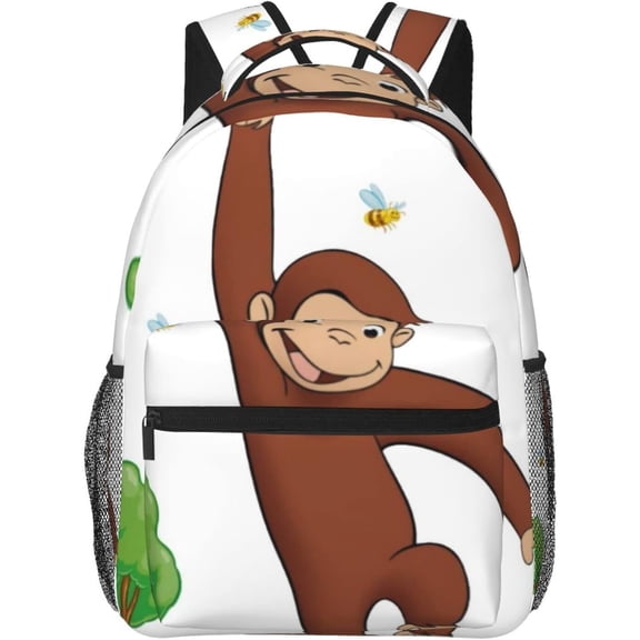 Curious George Backpack Lightweight School Travel Multifunctional Unisex Celebration Anime Character