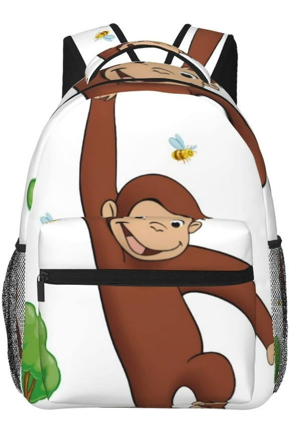 Curious George Backpack Lightweight School Travel Multifunctional Unisex Celebration Anime Character