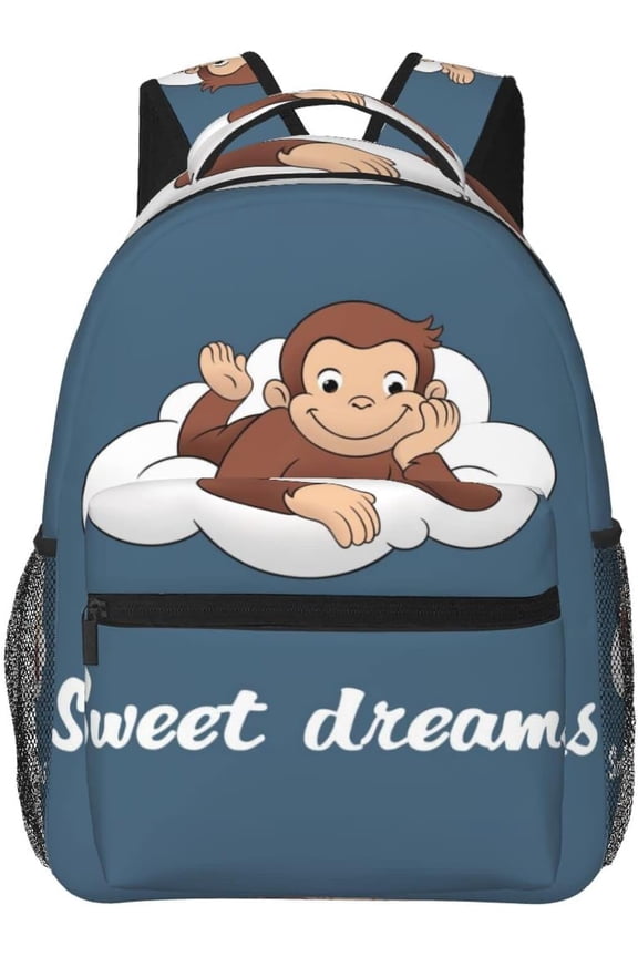 Curious George Backpack Lightweight School Travel Multifunctional Unisex Celebration Anime Character