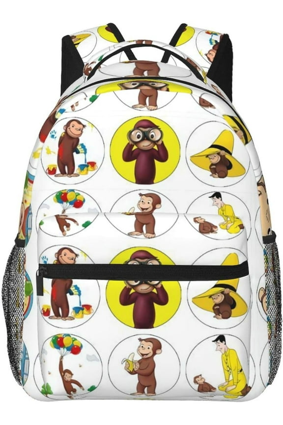 Curious George Backpack Lightweight School Travel Multifunctional Unisex Celebration Anime Character