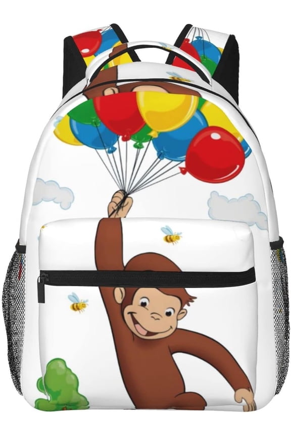 Curious George Backpack Lightweight School Travel Multifunctional Unisex Celebration Anime Character