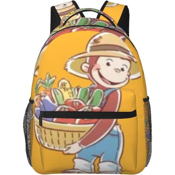 Curious George Backpack School PackS Student PC Bags Large Capacity Multifunctional Travel Unisex