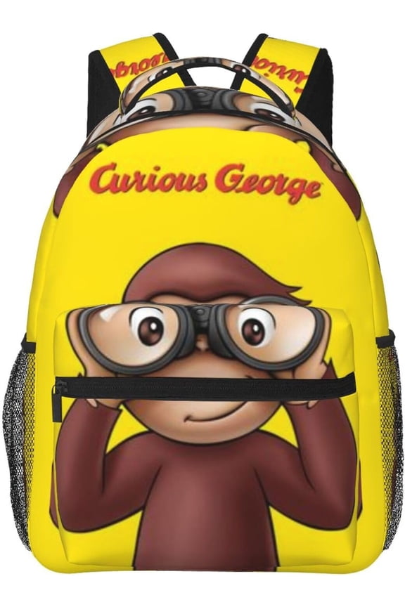 Curious George Backpack School PackS Student PC Bags Large Capacity Multifunctional Travel Unisex