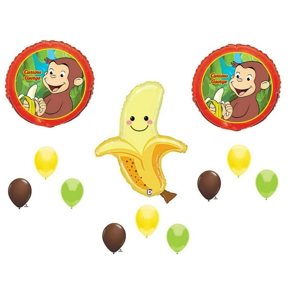 Curious George Birthday Party Balloons Decoration Supplies Monkey Banana