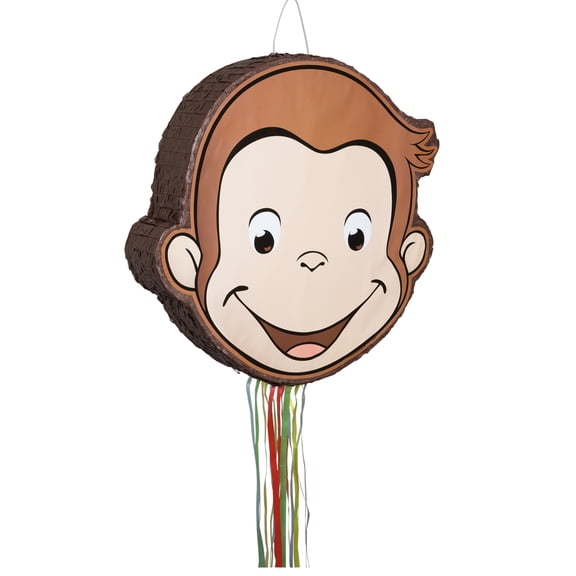 Curious George Birthday Pinata, Pull String, 20 x 19.5in, 1ct