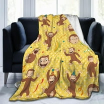 Curious George Blanket Soft Bed Sofa Throw Cozy Lightweight Birthday Gift 40"x50"
