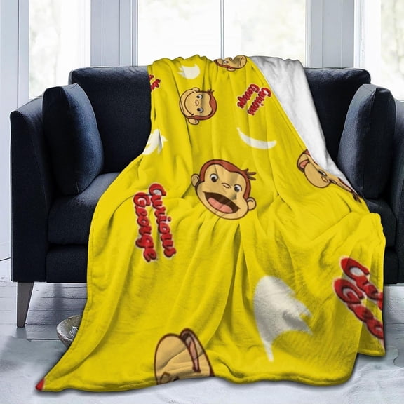 Curious George Blanket Super Soft Air Conditioning Blankets Hemsworth for Bed Sofa Car