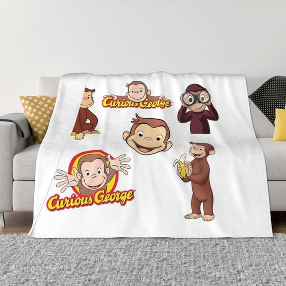 Curious George Blanket Super Soft Air Conditioning Blankets Johansson for Bed Sofa Car